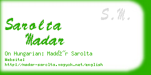 sarolta madar business card